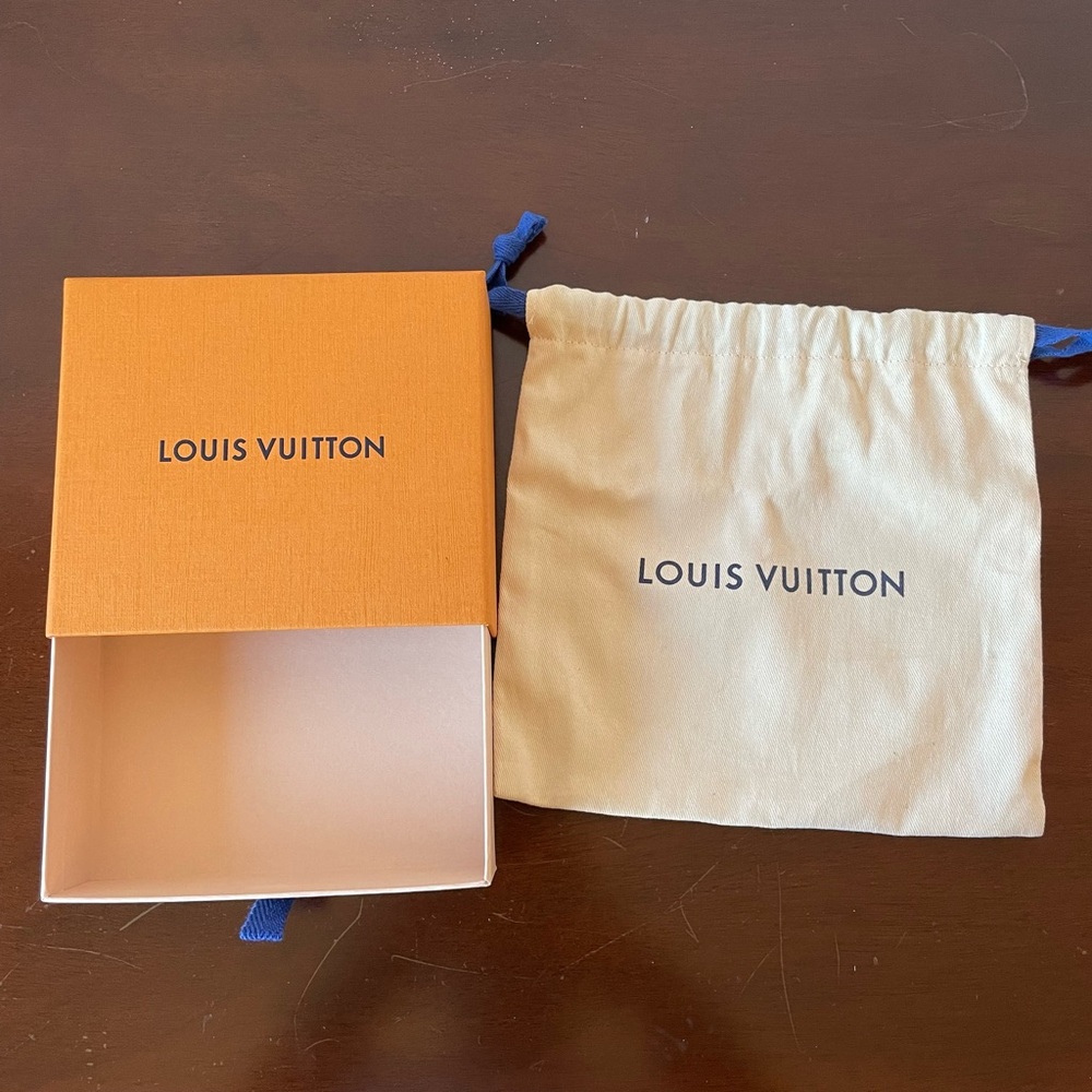 Louis Vuitton Orange Box and Cream Dust Bag